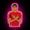 Vibrant colorful Spanish celebration Lamine Yamal RGB LED canvas display