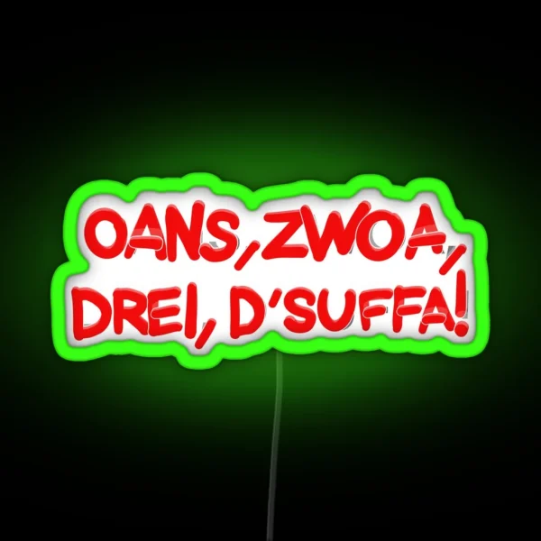 Land Zwoa Drei D SUFFA RGB Neon Sign