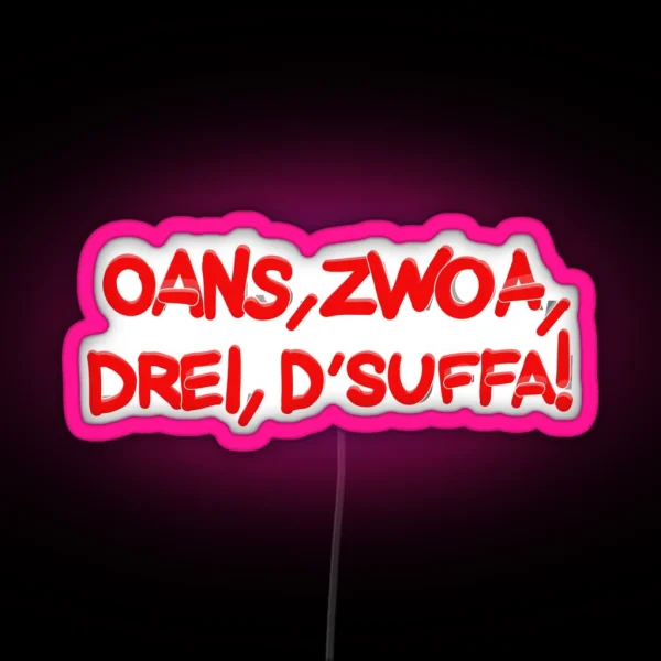 Land Zwoa Drei D SUFFA RGB Neon Sign