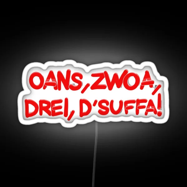 Land Zwoa Drei D SUFFA RGB Neon Sign