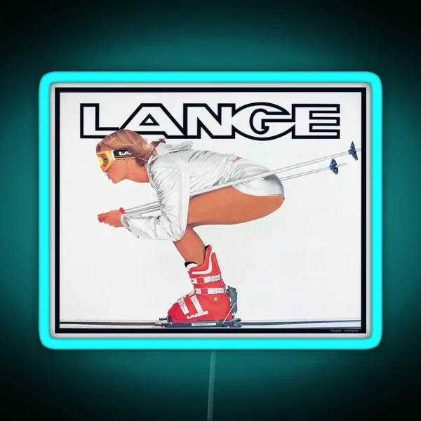 Lange Ski Girl RGB Neon Sign