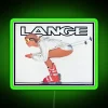 Vibrant RGB neon ski girl wall decoration for modern living.
