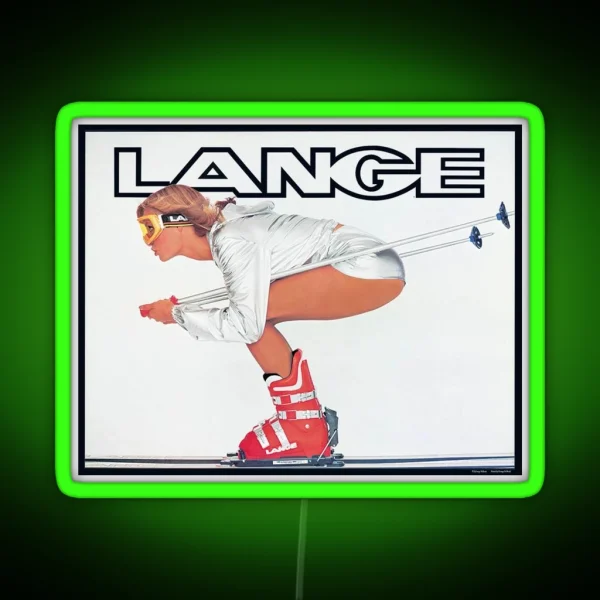 Lange Ski Girl RGB Neon Sign