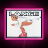 Color-Changing RGB LED Canvas Display for 'Lange Ski Girl' Neon Artwork