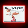 Neon ski girl logo decor for energetic young adventurer's space