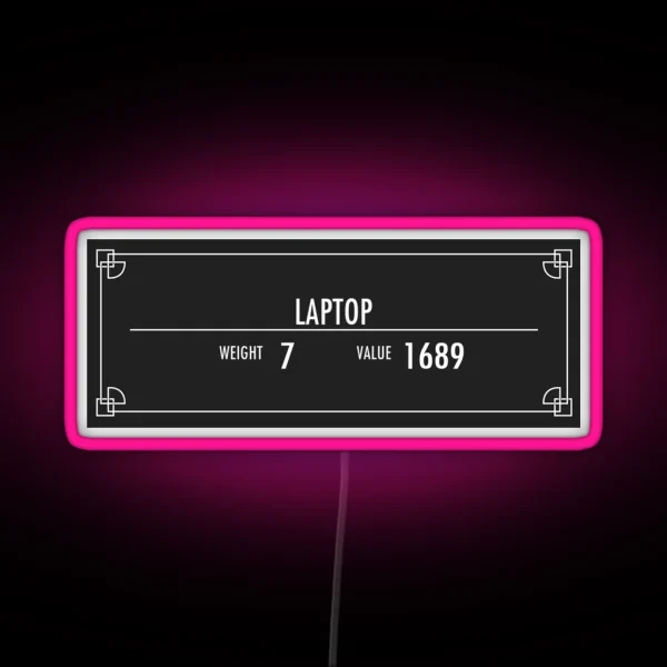 Laptop Of Ysgramor RGB Neon Sign