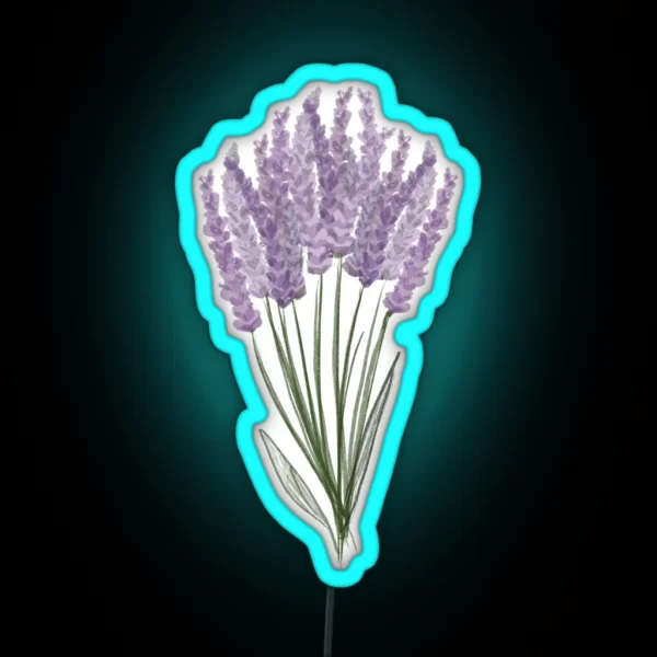 Large Lavender Bunch RGB Neon Sign