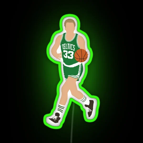 Larry Bird RGB Neon Sign