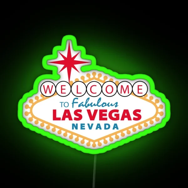 Las Vegas Design Welcome To Fabulous Las RGB Neon Sign