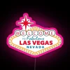 Customizable RGB LED Neon Sign with Las Vegas City Welcome Message