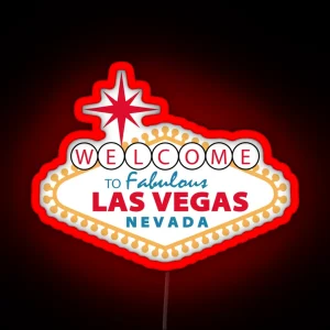 Las Vegas Design Welcome To Fabulous Las Vegas Nevada RGB Neon Sign