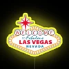 Las Vegas Decorative RGB Neon Sign with Welcome Design Icon