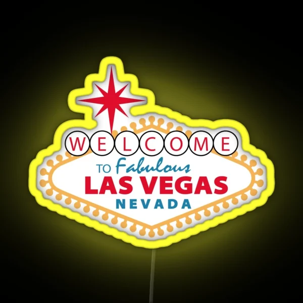 Las Vegas Design Welcome To Fabulous Las RGB Neon Sign