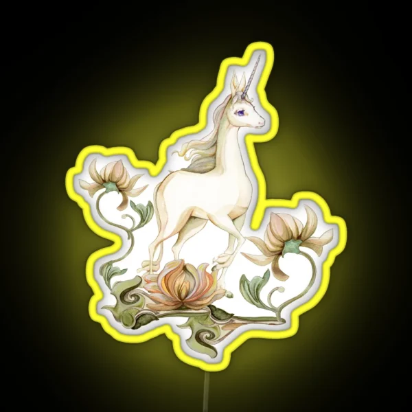 Last Unicorn Flower Garden RGB Neon Sign