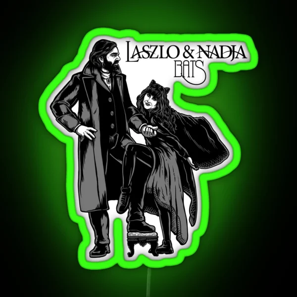 Laszlo And Nadja Album Cover RGB Neon Sign