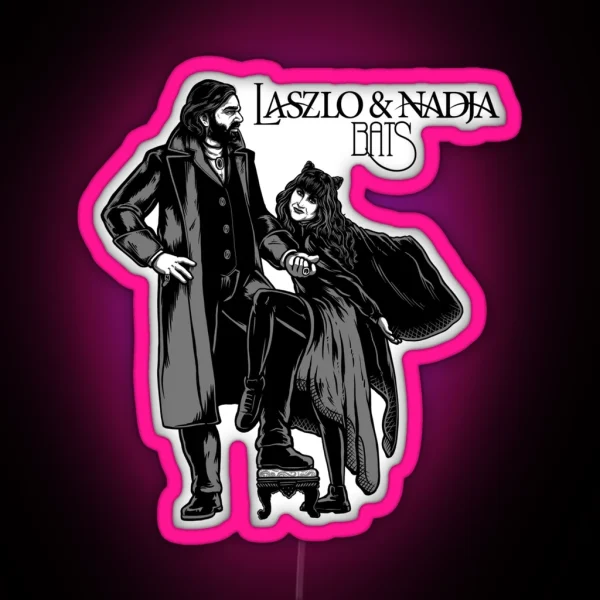 Laszlo And Nadja Album Cover RGB Neon Sign