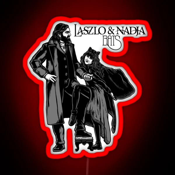 Laszlo And Nadja Album Cover RGB Neon Sign