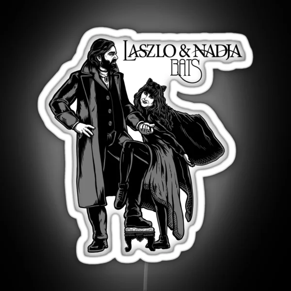 Laszlo And Nadja Album Cover RGB Neon Sign