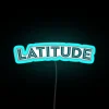 Vibrant festival inspired RGB neon sign, perfect party decoration, Latitude