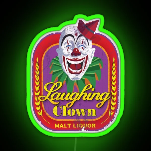 Laughing Clown Malt Liquor RGB Neon Sign
