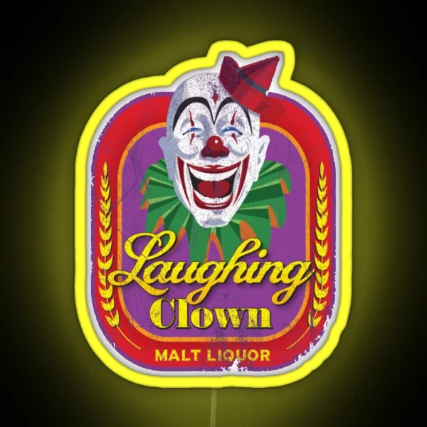 Laughing Clown Malt Liquor RGB Neon Sign
