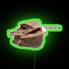 Whimsical laughing lizard neon wall art decoration with colorful RGB lighting
