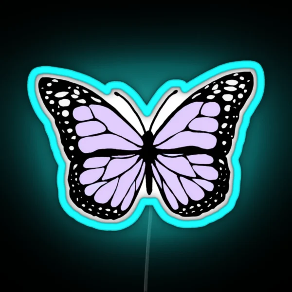 Lavender Butterfly RGB Neon Sign