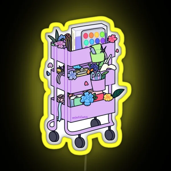 Lavender Craft Cart RGB Neon Sign