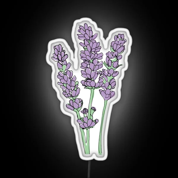 Lavender Illustration RGB Neon Sign