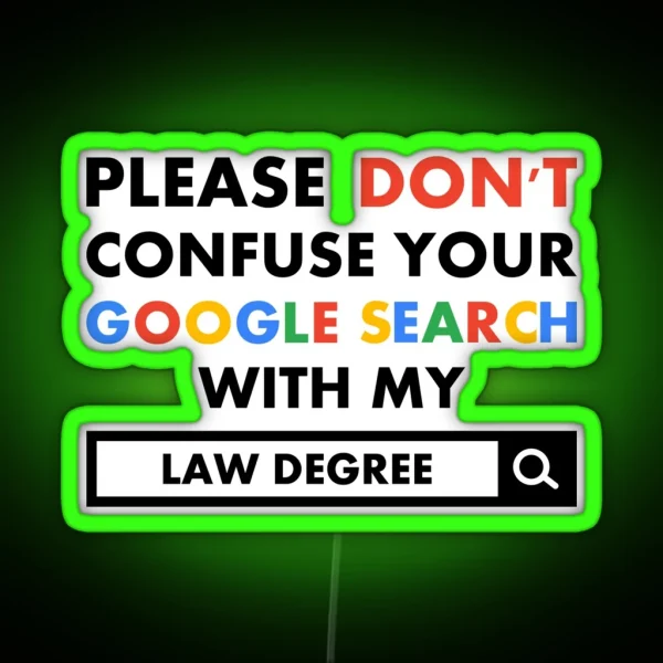 Law Degree RGB Neon Sign