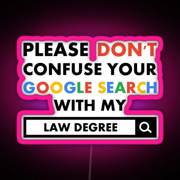 Law Degree RGB Neon Sign