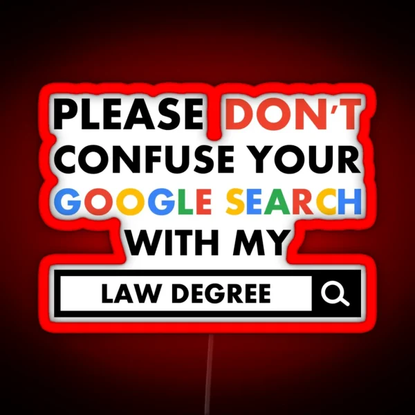 Law Degree RGB Neon Sign