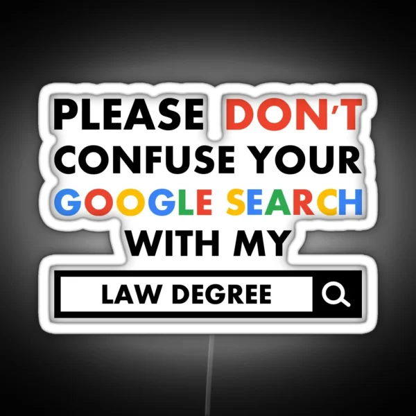 Law Degree RGB Neon Sign