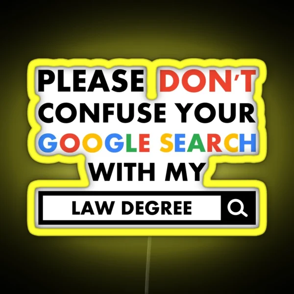 Law Degree RGB Neon Sign