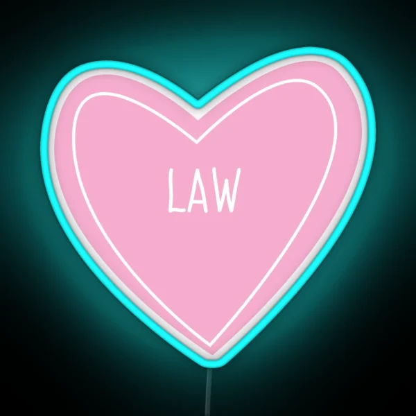 Law Heart RGB Neon Sign