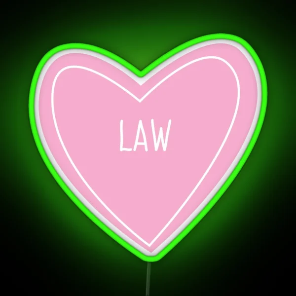 Law Heart RGB Neon Sign