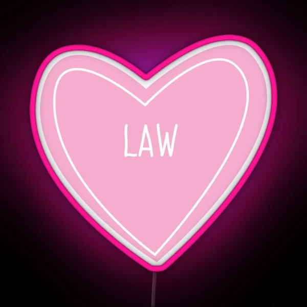 Law Heart RGB Neon Sign
