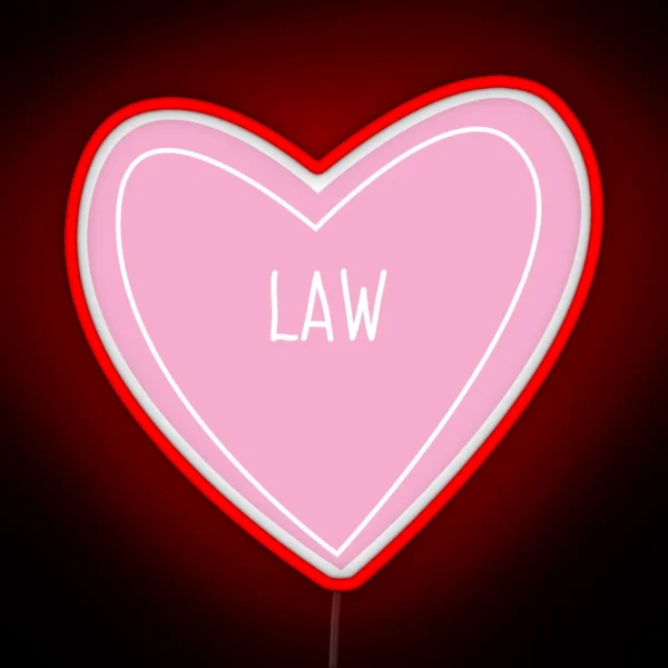 Law Heart RGB Neon Sign