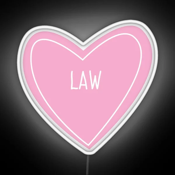 Law Heart RGB Neon Sign