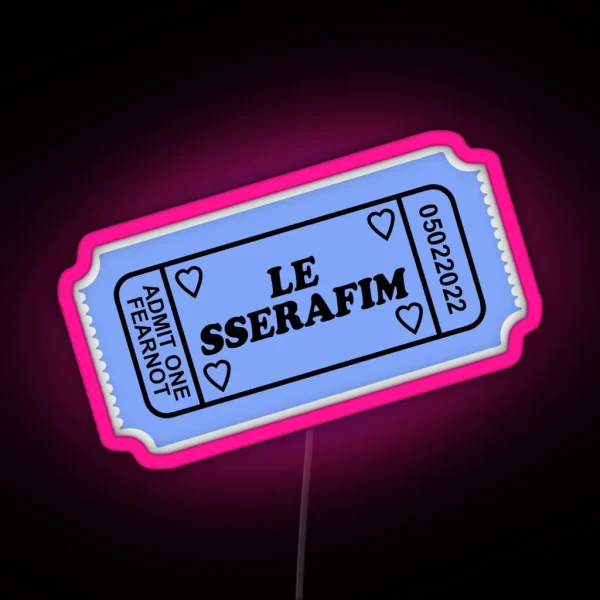 LE SSERAFIM Concert Ticket Led RGB Neon Sign
