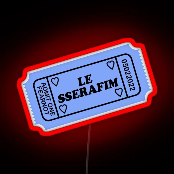 LE SSERAFIM Concert Ticket Led RGB Neon Sign
