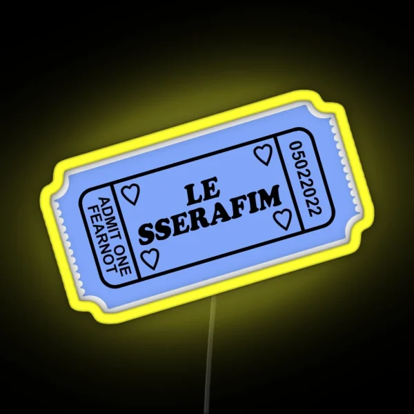 LE SSERAFIM Concert Ticket Led RGB Neon Sign