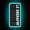 LE SSERAFIM Neon Wall Sign with Vibrant Colorful Typographic Illumination