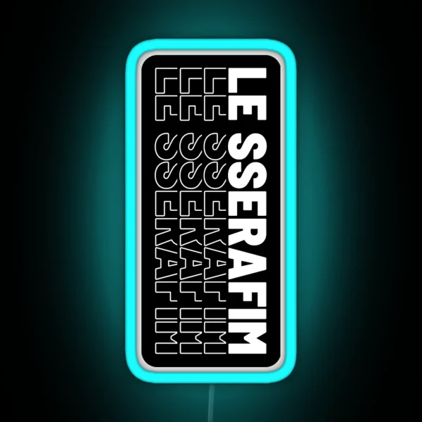 LE SSERAFIM Typography RGB Neon Sign