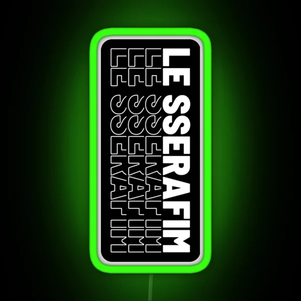 LE SSERAFIM Typography RGB Neon Sign