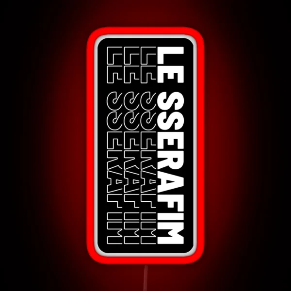 LE SSERAFIM Typography RGB Neon Sign