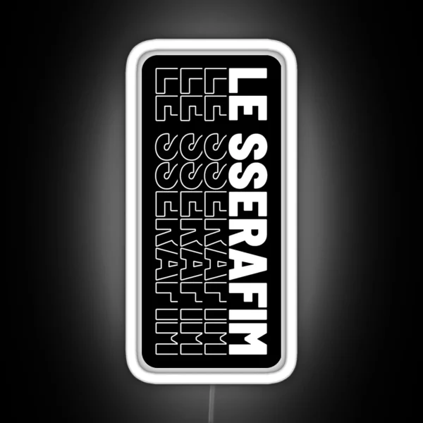 LE SSERAFIM Typography RGB Neon Sign