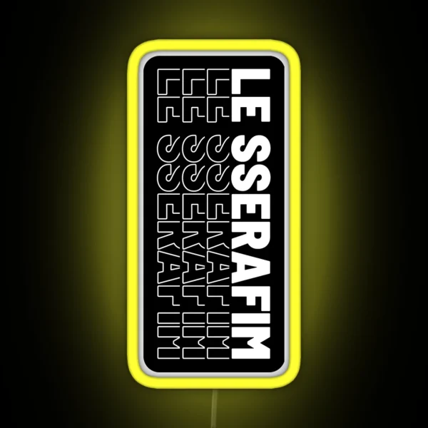 LE SSERAFIM Typography RGB Neon Sign