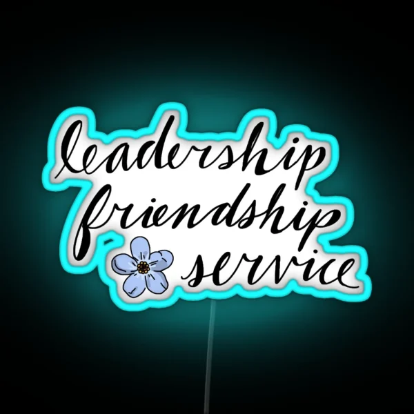 Leadership Friendship Service Logo RGB Neon Sign