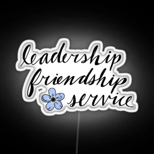 Leadership Friendship Service Logo RGB Neon Sign